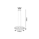 Rabalux 98072221 LED závěsné stropní svítidlo Thric  | 42W integrovaný LED zdroj | 3500lm | 3000K