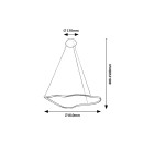 Rabalux 98072266 LED závěsné stropní svítidlo Mirossi  | 40W integrovaný LED zdroj | 2070lm | 4000K