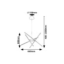 Rabalux 98072338 LED závěsné stropní svítidlo Henli2  | 40W integrovaný LED zdroj | 2800lm | 3000K