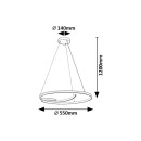 Rabalux 98072367 LED závěsné stropní svítidlo Niloo  | 40W integrovaný LED zdroj | 2080lm | 4000K