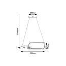 Rabalux 98072368 LED závěsné stropní svítidlo Malwen  | 36W integrovaný LED zdroj | 2200lm | 4000K