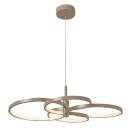 Rabalux 72401 LED závěsné stropní svítidlo Isidora | 70W integrovaný LED zdroj | 5600lm | 3000-6500K | dálkové ovládání | stmívač | na lanku | béžová
