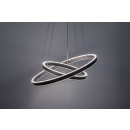 Rabalux 72403 LED závěsné stropní svítidlo Nevira | 45W integrovaný LED zdroj | 3150lm | 3000-6500K | dálkové ovládání | stmívač | na lanku | hnědá