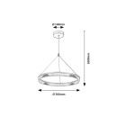 Rabalux 72471 LED závěsné stropní svítidlo Rivona | 24W integrovaný LED zdroj | 1700lm | 3000-6500K | dálkové ovládání | stmívač | na lanku | zlatá