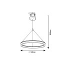 Rabalux 72478 LED závěsné stropní svítidlo Seraphiel | 24W integrovaný LED zdroj | 1610lm | 3000-6500K | dálkové ovládání | stmívač | na lanku | černá