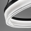 Rabalux 72478 LED závěsné stropní svítidlo Seraphiel | 24W integrovaný LED zdroj | 1610lm | 3000-6500K | dálkové ovládání | stmívač | na lanku | černá