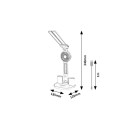 Rabalux 74030 LED stolní lampička Novilo | 7W integrovaný LED zdroj | 420lm | 3000/4000/6000K | s vypínačem | bílá