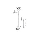 Rabalux 74102 stojací lampa ActionPro E14 | s vypínačem | zelená