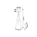 Rabalux 74108 stojací lampa Trevia E27 | s vypínačem | béžová
