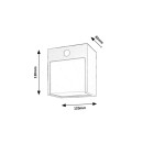 Rabalux 7479 LED venkovní nástěnné svítidlo s pohybovým čidlem Balimo 1x12W | 560lm | 4000K | IP44 - bílá