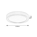 Rabalux 75075 LED venkovní stropní svítidlo ShaunPlus | 24W integrovaný LED zdroj | 2600lm | 4000K | černá