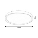 Rabalux 75087 LED přisazené stropní svítidlo Zerina | 54W integrovaný LED zdroj | 4000lm | 3000-6500K | bílá