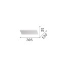 Ideal lux 350752 LED nástěnné svítidlo BLOCK  | 30W integrovaný LED zdroj | 2550lm | 3000K | bílá