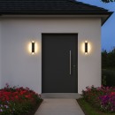 Rabalux 77077 LED venkovní nástěnné svítidlo Pemba | 18W integrovaný LED zdroj | 1300lm | 3000K | černá