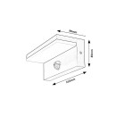 Rabalux 98077116 LED venkovní nástěnné svítidlo Zaragoza  | 9W integrovaný LED zdroj | 850lm | 2700+4000K