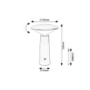 Rabalux 98077147 LED stolní lampička Polperro | 3W integrovaný LED zdroj | 180lm | 2800+4000+6000K