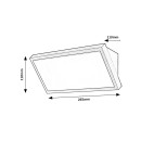 Rabalux 98077150 LED venkovní nástěnné svítidlo Rapla2 | 18W integrovaný LED zdroj | 1700lm | 3000+4000+6500K