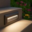 Rabalux 77189 LED venkovní nástěnné svítidlo Kavala | 6W integrovaný LED zdroj | 300lm | 3000/4000/6000K | černá