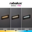 Rabalux 77190 LED venkovní nástěnné svítidlo Kavala | 6W integrovaný LED zdroj | 250lm | 3000/4000/6000K | černá
