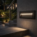 Rabalux 77190 LED venkovní nástěnné svítidlo Kavala | 6W integrovaný LED zdroj | 250lm | 3000/4000/6000K | černá