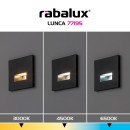 Rabalux 77195 LED venkovní nástěnné svítidlo Lunca | 1W integrovaný LED zdroj | 15lm | 3000/4500/6500K | černá