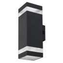 Rabalux 77210 LED venkovní nástěnné svítidlo Urfa Line | 16W integrovaný LED zdroj | 1500lm | 3000/4000/6000K | antracit