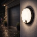 Rabalux 77213 LED venkovní nástěnné svítidlo Lonato | 18W integrovaný LED zdroj | 1730lm | 4000K | pohybové čidlo | černá