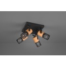 Trio 804300432 přisazené stropní bodové svítidlo Tosh 4x40W | E14 | IP20 - černá s hnědou