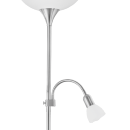 Eglo 82842 stojací svítidlo Up 2 1x60W+1x25W | E27+E14 - matný nikl