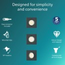 Philips 8721103037039 sada zápustných svítidel Peridot GU10 | černá