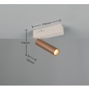 Trio T849210165 LED bodové nástěnné svítidlo AMBALA  | 5W integrovaný LED zdroj | 1x500lm | 2300+3000+4000K | s vypínačem | hnědá