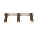 Trio T849210365 LED bodové stropní svítidlo AMBALA  | 5W integrovaný LED zdroj | 3x500lm | 2300+3000+4000K | hnědá