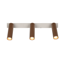 Trio T849210365 LED bodové stropní svítidlo AMBALA  | 5W integrovaný LED zdroj | 3x500lm | 2300+3000+4000K | hnědá