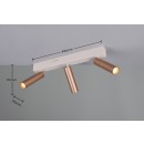 Trio T849210365 LED bodové stropní svítidlo AMBALA  | 5W integrovaný LED zdroj | 3x500lm | 2300+3000+4000K | hnědá