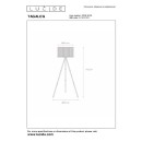 Lucide L217298130 stojací lampa TAGALOG  E27