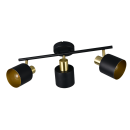 Trio T868800380 bodové stropní svítidlo EVA  | 10W E14 | černá | zlatá