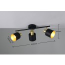 Trio T868800380 bodové stropní svítidlo EVA  | 10W E14 | černá | zlatá