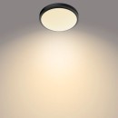 Philips 8719514326606 LED stropní svítidlo Doris 1x17W | 1500lm | 2700K | IP44 - černá