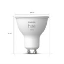 Philips Hue 8719514340060 LED žárovka 1x5,2W | GU10 | 400lm | 2700K - Bluetooth, White, bílá