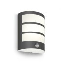 Philips 8719514417656 LED venkovní nástěnné svítidlo s pohybovým čidlem Python 1x6W | 500lm | 4000K | IP44 - antracit