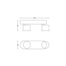 Philips 8719514435391 LED přisazené stropní bodové svítidlo Star 2x4,5W | 1000lm | 2700K - stmívatelné, nastavitelné, černá