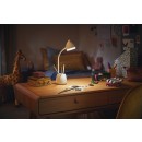 Philips 8719514443778 LED stolní dotykové svítidlo Hat 1x4W | 80lm | 3000-5700K - USB, stmívatelná, se stojanem na mobil, bílá