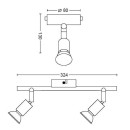 Philips 8719514465237 přisazené stropní bodové svítidlo Limbali 2x50W | GU10 - černá