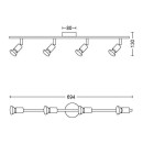 Philips 8719514465275 přisazené stropní bodové svítidlo Limbali 4x50W | GU10 - černá