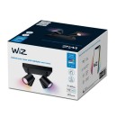WiZ Colors 8719514554573 IMAGEO přisazené stropní bodové svítidlo 4xGU10 | 4x5W | 345lm | 2200-6500K | RGB - černá