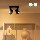 WiZ Colors 8719514554573 IMAGEO přisazené stropní bodové svítidlo 4xGU10 | 4x5W | 345lm | 2200-6500K | RGB - černá