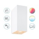 Wiz Colors 8719514554597 nástěnné svítidlo 2xGU10 | 2x5W | 345lm | 2200-6500K | RGB - bílá