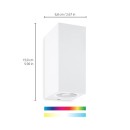 Wiz Colors 8719514554597 nástěnné svítidlo 2xGU10 | 2x5W | 345lm | 2200-6500K | RGB - bílá