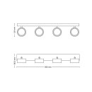 Philips 8720169174887 LED bodové svítidlo Bracia | 22W integrovaný LED zdroj | 2200 lm | 2700K