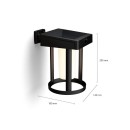 Philips 8720169263895 LED solární venkovní nástěnné svítidlo Camill | 1,4W integrovaný LED zdroj | 250lm | 3000K